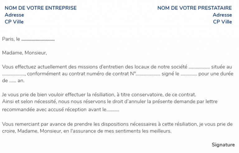 R Silier Contrat De Nettoyage Comment Faire